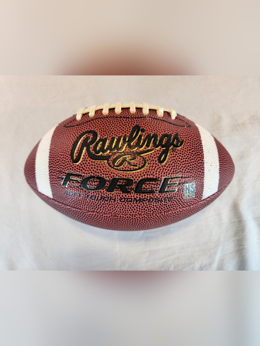 Rawlings Force HS Junior Football Composite Leather Brown/White